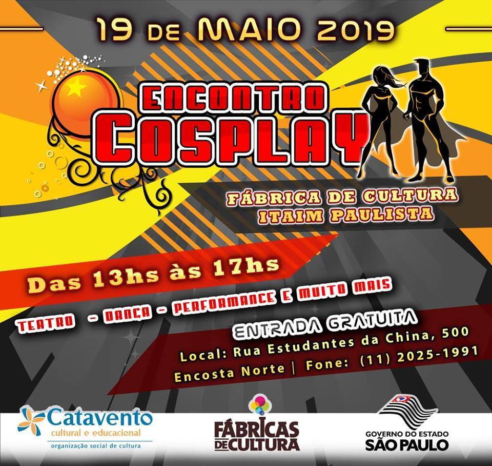 Encontro Cosplay – FC Itaim Paulista - Dia 19 de maio de 2019