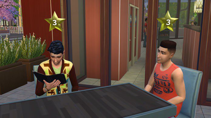 Avaliação dos clientes no The Sims 4 Escapada Gourmet