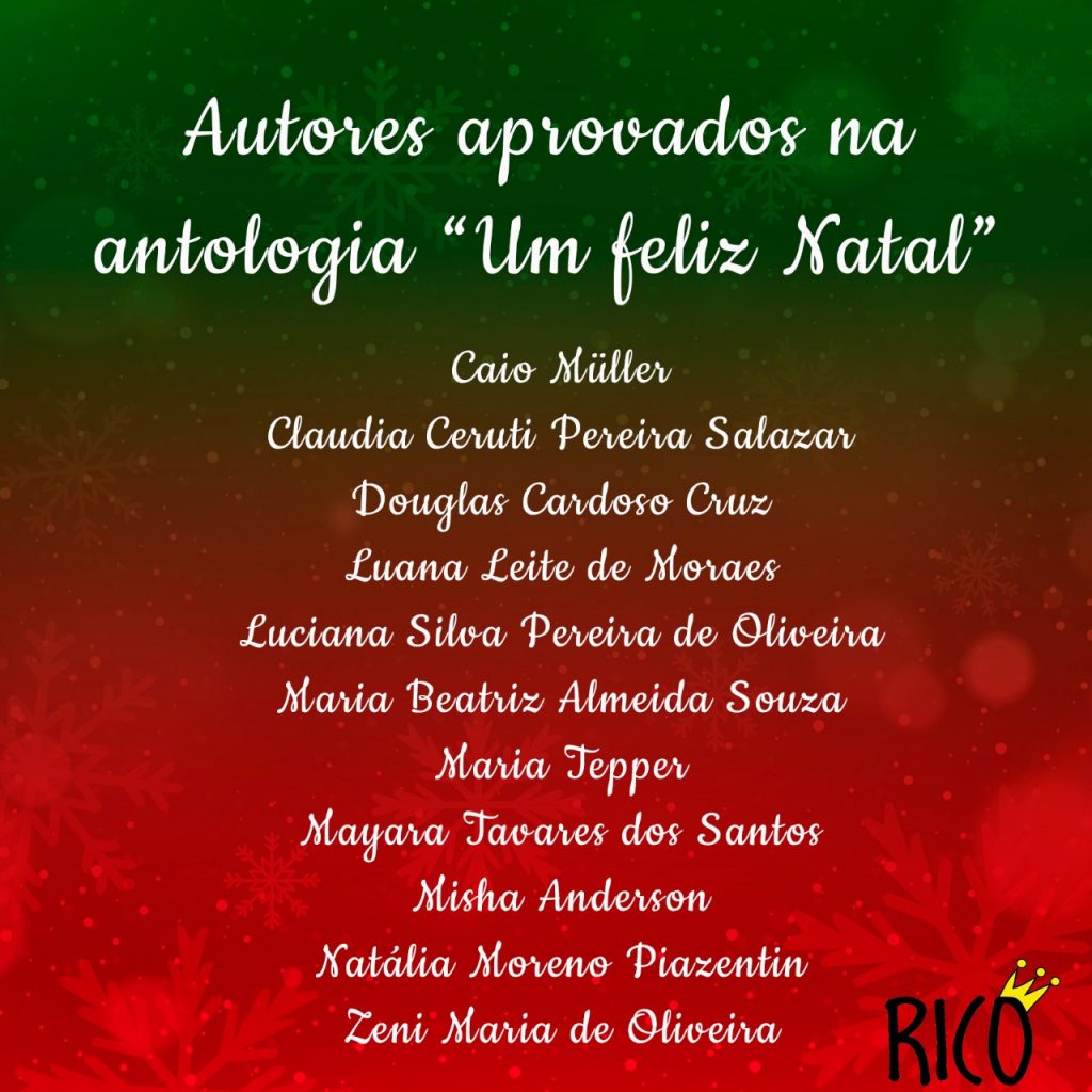 Natalia Moreno é selecionada para a Antologia de Natal da Editora Rico