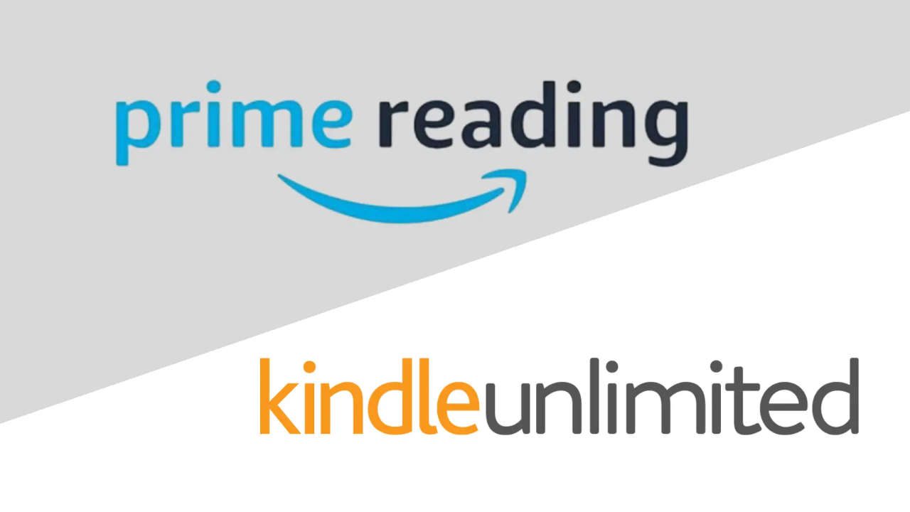 Lista com informações sobre como funciona o Kindle (imagem das logos dos serviços Amazon Prime Reading e Kindle Unlimited).