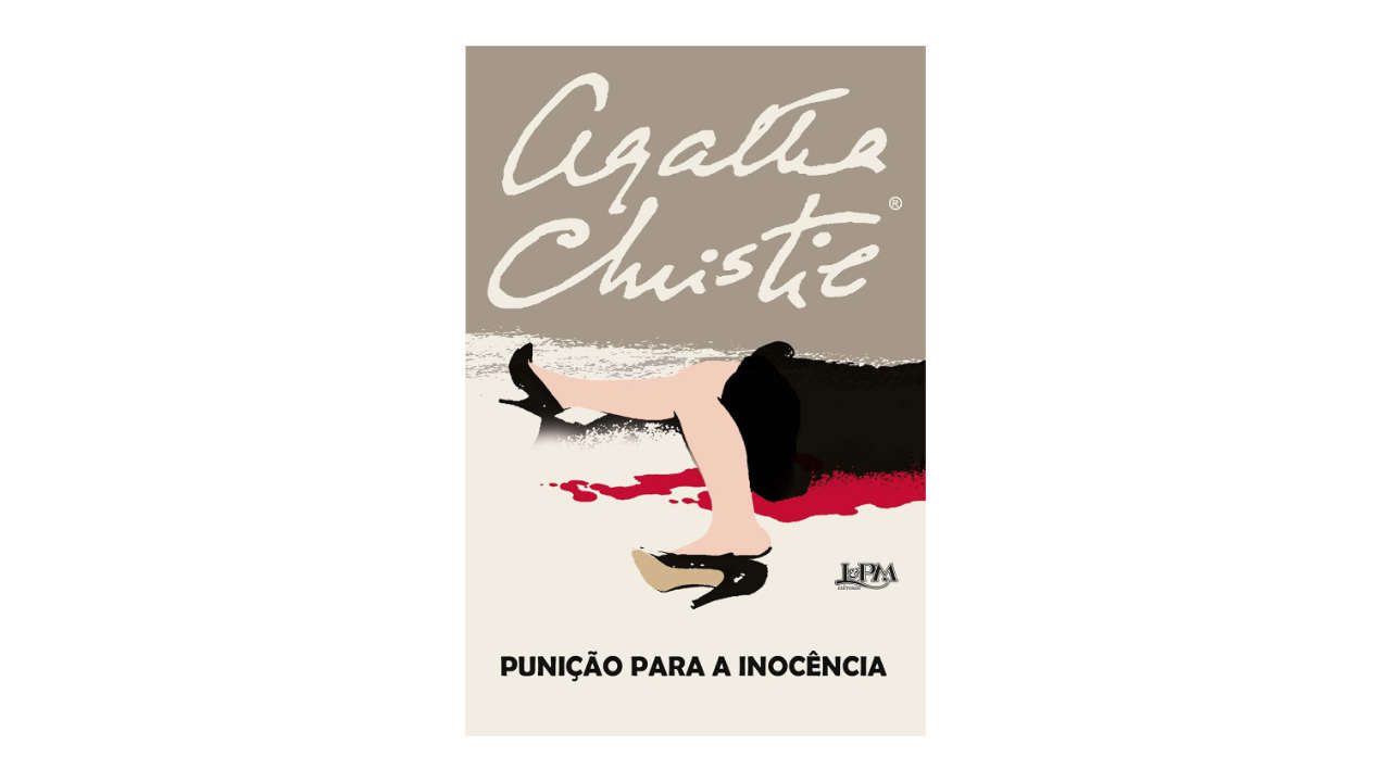 Lista com Livros de Agatha Christie (imagem do livro Punição para a Inocência).