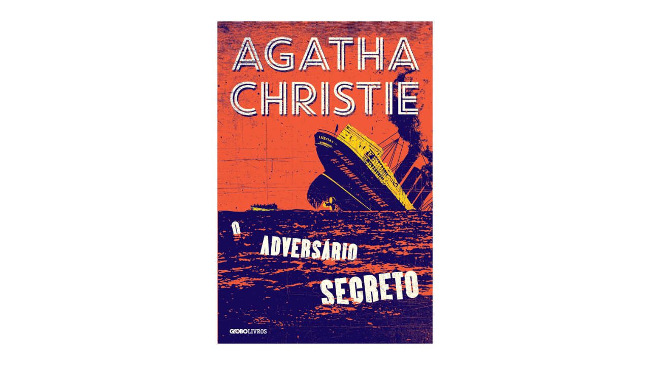 Lista com Livros de Agatha Christie (imagem do livro O Adversário Secreto).