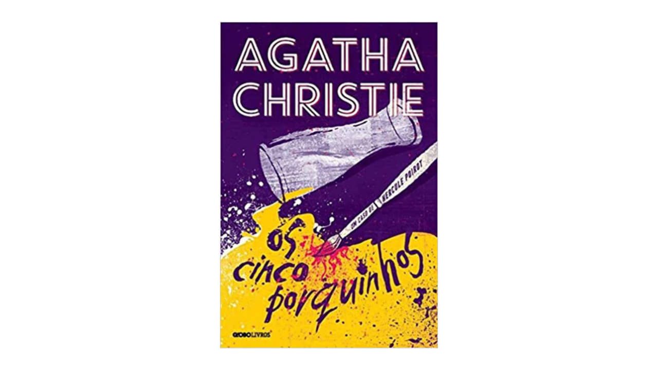 Lista com Livros de Agatha Christie (imagem do livro Os Cinco Porquinhos).