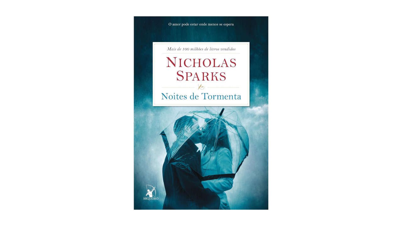 Lista com Livros de Nicholas Sparks (imagem do livro Noites de Tormenta).