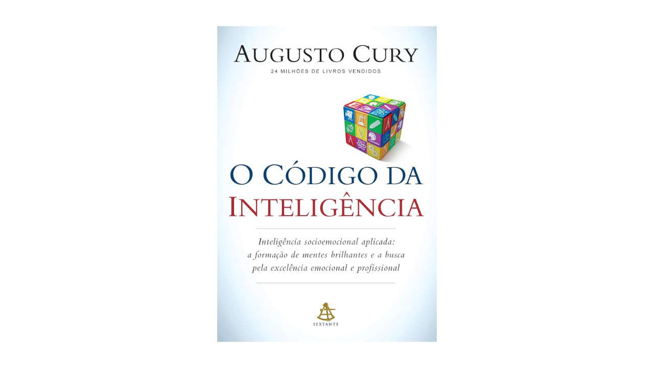 Lista com livros de Augusto Cury (imagem do livro O Código da Inteligência).