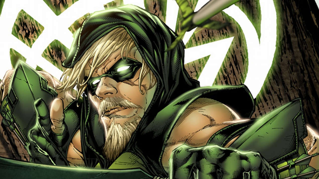 Lista com Heróis da DC (imagem do Arqueiro Verde).